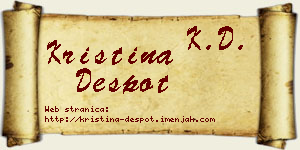 Kristina Despot vizit kartica